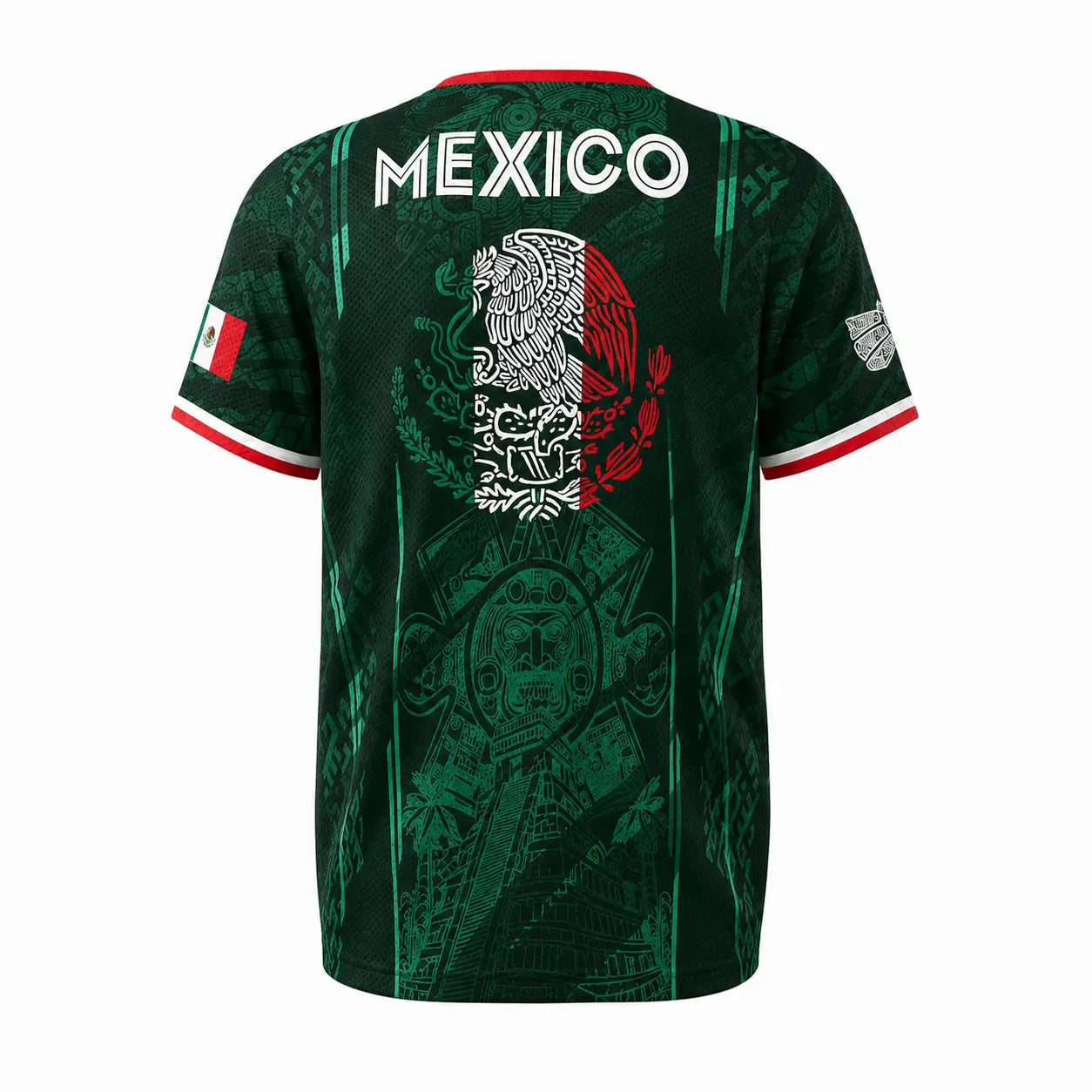 2026 Mexico Soccer Jersey, Chichén Itzá Pyramid Graphic Retro Soccer Jersey, All over Print, Casual Style for All Seasons, Classic Throwback Jersey Sportswear Top,Summerwins,Father'Sdaygifts