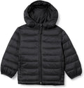 Boys and Toddlers' Lightweight Water-Resistant Packable Hooded Puffer Jacket, Insulated