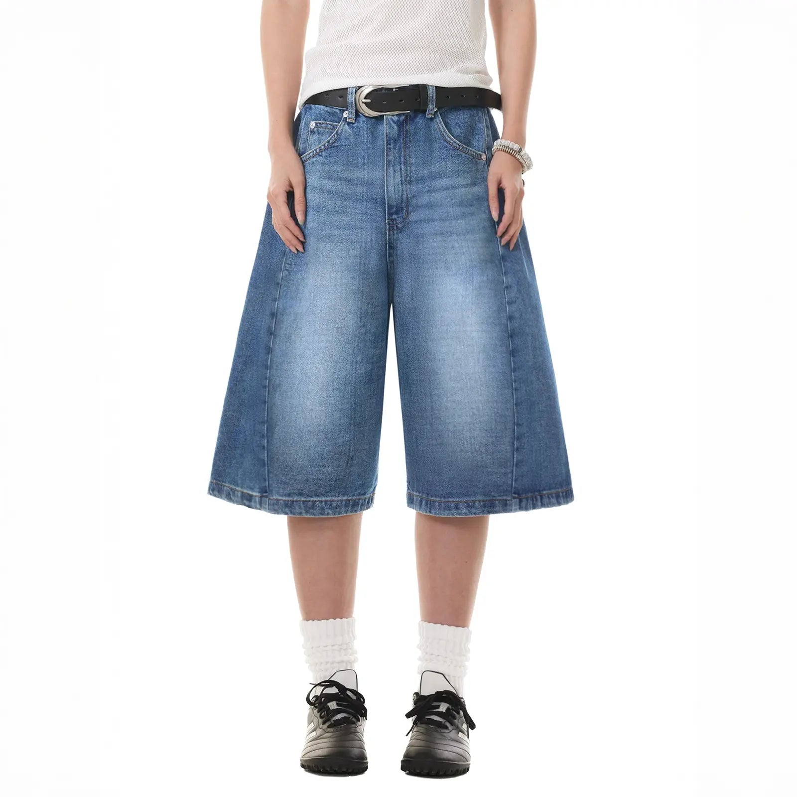 EMMIOL Jorts for Women Baggy Jeans Shorts Y2K Wide Leg Denim Shorts Grunge Streetwear Summer Vibes